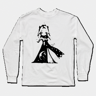 Polar queen minimal silhouette white Long Sleeve T-Shirt